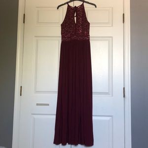 Wine bridesmaid dress